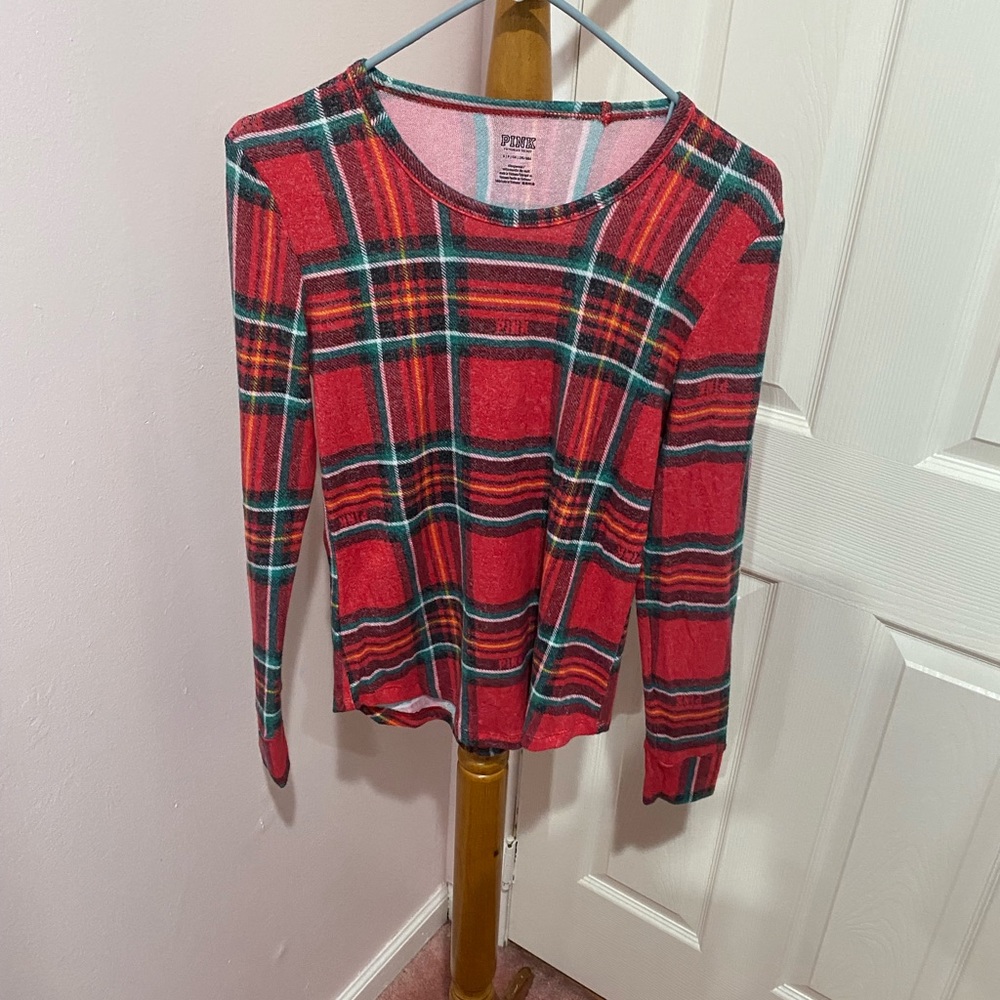 NWOT VS Pink Holiday themed pj set - Picture 2 of 6